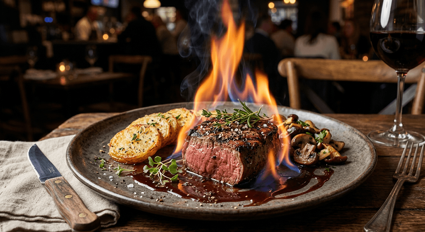 The Ship Restaurant — tableside flambé experience
